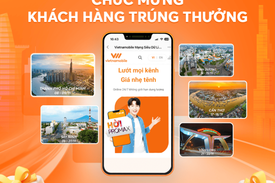 Vietnamobile công bố danh sách trúng thưởng