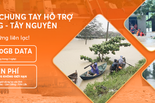 Vietnamobile chung tay đồng hành, hỗ trợ đồng bào miền Trung, Tây Nguyên vượt qua lũ lụt!