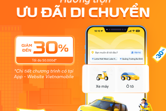 HƯỞNG TRỌN ƯU ĐÃI DI CHUYỂN CÙNG BE – GIẢM ĐẾN 30% MỖI CHUYẾN ĐI