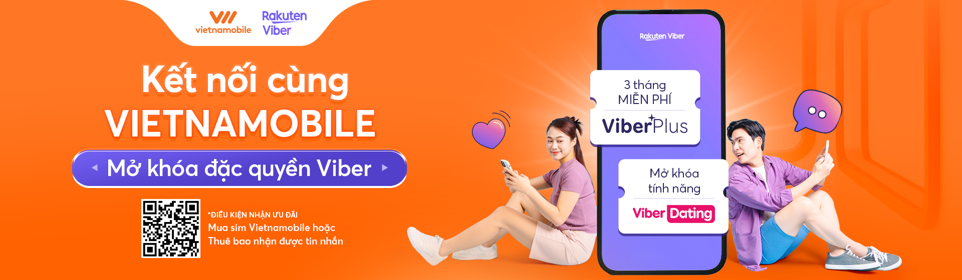 VIETNAMOBILE HỢP TÁC CÙNG VIBER – KHÁCH HÀNG TẬN HƯỞNG TRỌN BỘ ĐẶC QUYỀN CAO CẤP VỚI VIBER PLUS VÀ VIBER DATING PREMIUM